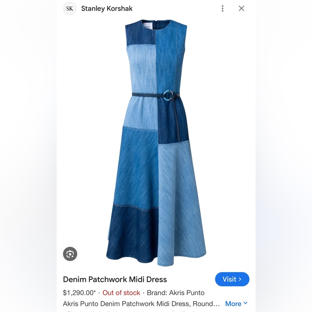 New with tags Akris Punto denim multi dress size 8 - Picture 2 of 9